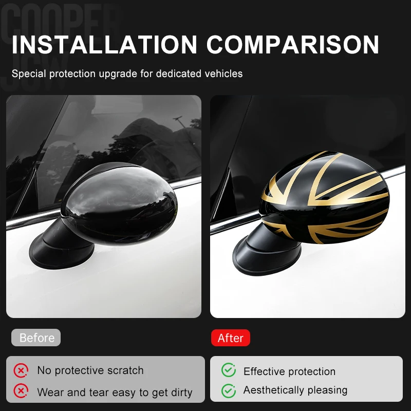 Корпус зеркала заднего вида для Mini Cooper F56 F55 F60 F54 F57 2014-2019, ABS, декоративные аксессуары для круглых автомобильных зеркал (art.: 3920db69f7436) - 3920db69f7436