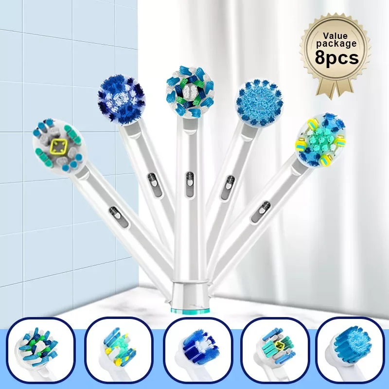 

B Toothbrush Heads Replaceable Brush Heads For Oral B Vitality Cross Action Advance 3D Excel Refills 8pcs