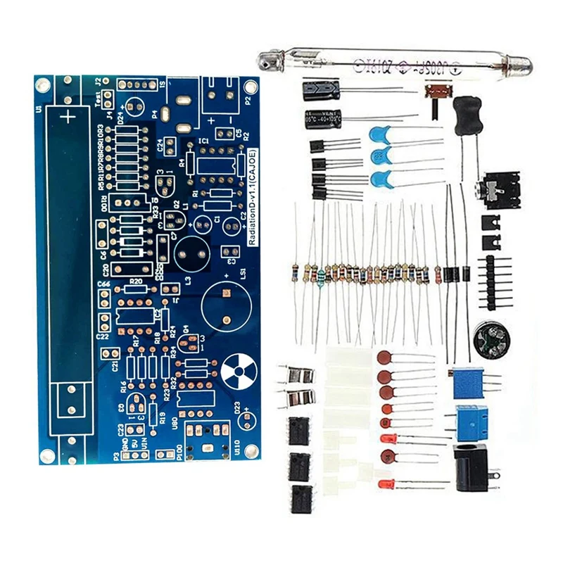 

DIY Assembled Geiger Counters Kit For Miller Tube GM Tube Nuclear Radiation Detector With Sound Light Alarm