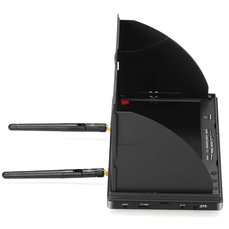 5.8G 40-канальный FPV-монитор LCD5802D 7 дюймов, разрешение 800*480, со встроенным DVR и аккумулятором, для видеосъемки на мультикоптерах, пластиковый корпус (art.: 3920daafbdc4d) - 3920daafbdc4d