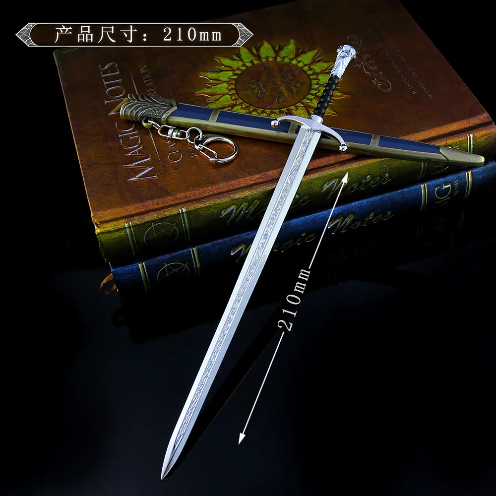 Брелок для ключей с изображением ледяного и огненного оружия |