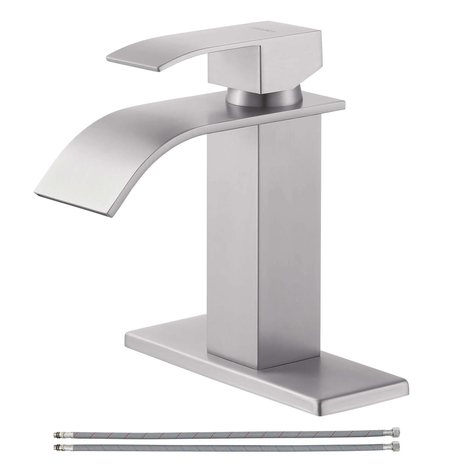 Single Handle Bathroom Sink Waterfall Bathroom Faucet 1 Hole