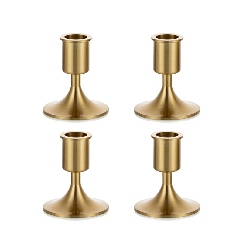 Gold Taper Candles Candle Stands Decorative Christmas Metal For Tapered Candles Iron Vintage Retro