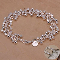 link grape new silver bead fashion bracelet chain sterling