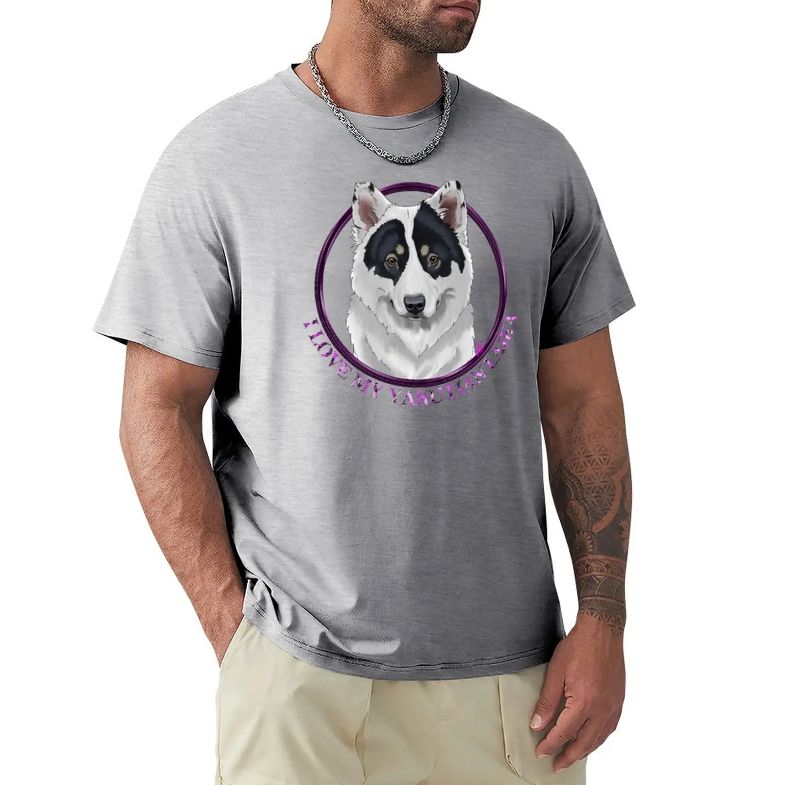 I Love My Yakutian Laika футболка эстетическая одежда блузка черные футболки для мужчин