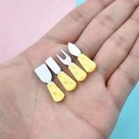 8pcsbag imitation food toy simulation miniature cheese block cutlery food pendant phone case patch play house toys prop model
