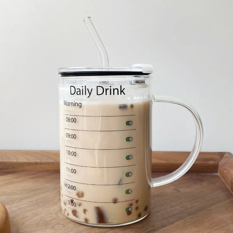 Кружка для воды 1000 мл термостойкие стеклянные чашки девочек бесплатная доставка