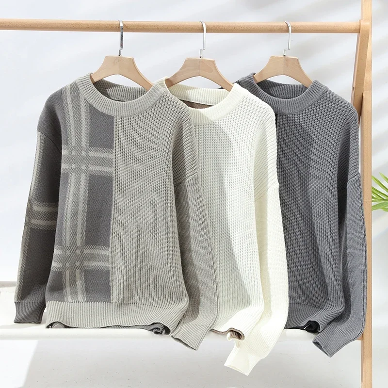 Pull Homme 2024 новый осенне-зимний элитный роскошный шерстяной свитер для мужчин