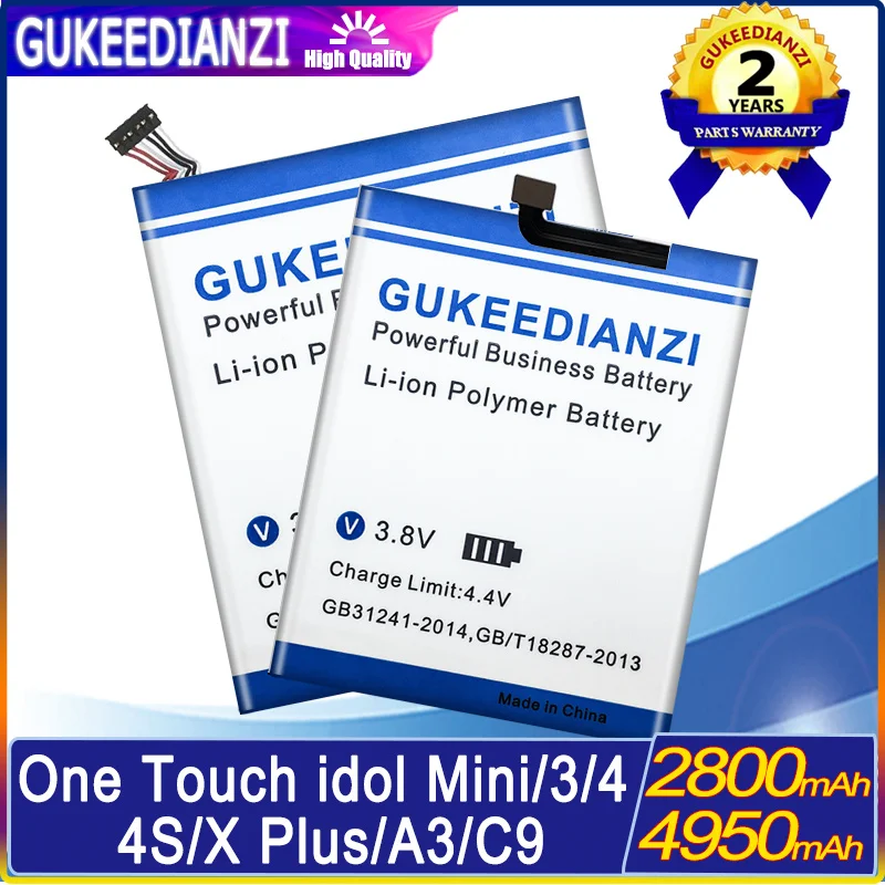 

Battery for Alcatel A3 OT-5046/One Touch idol 4 OT6055 6055H/4S OT-6070/Mini OT 6012A/3 6045Y/One Touch 6039H/POP C9/A3 XL 9008