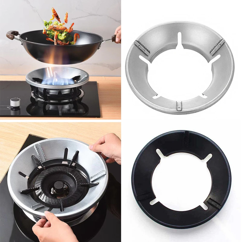 

Home Gas Stove Fire Wind Proof Energy Saver Cover Wind Shield Bracket Disk Fire Reflection Windproof Stand Kitchen Cooker Cover