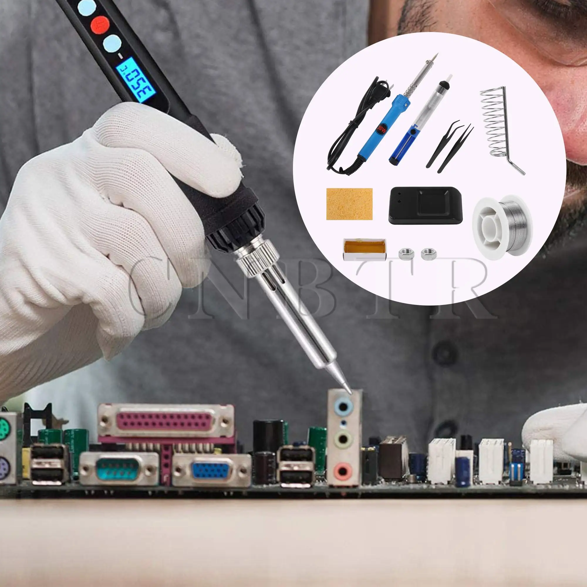 Портативный Цифровой паяльник CNBTR 8 шт. 110 В 30 Вт