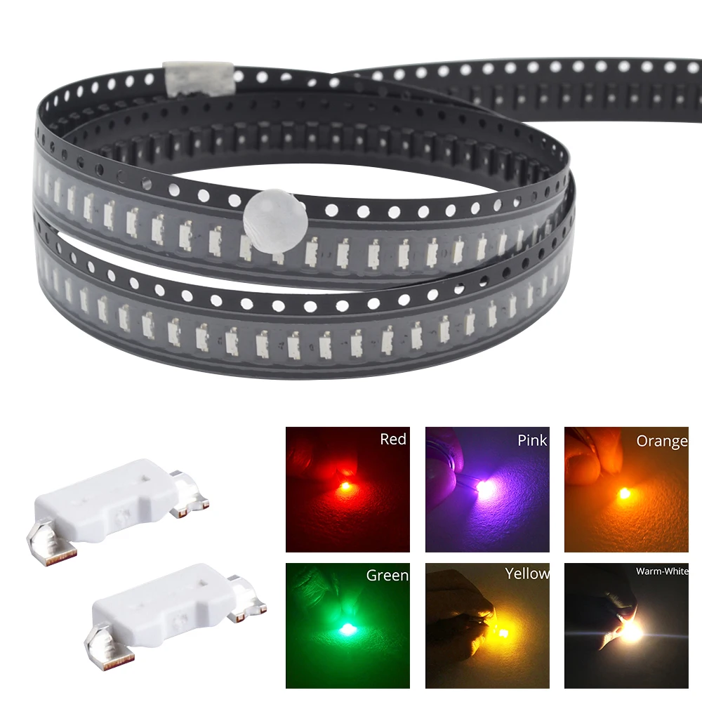 Фото 100pcs 335i Вид сбоку белый красный зеленый синий свет SMD светодиод 1800 MCD светодиодная лампа шарик №1