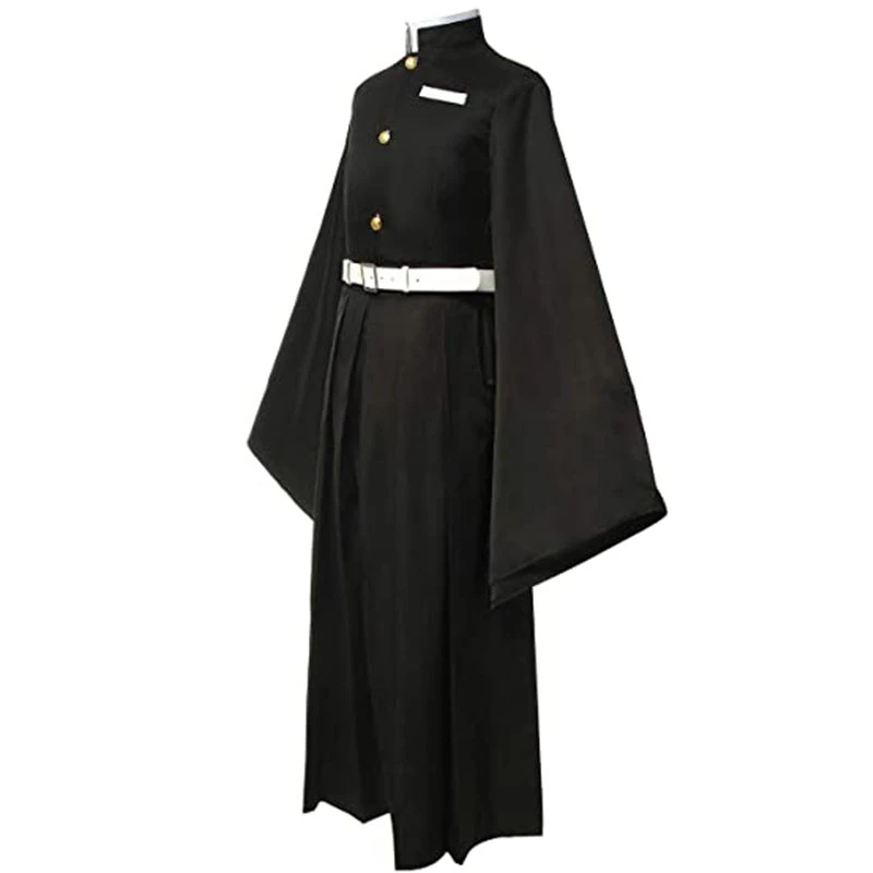 Anime Demon Slayer Kimetsu No Yaiba Cosplay Costumes Tokitou Muichirou Black Skirt Adult Child Halloween Costume Wig Suit