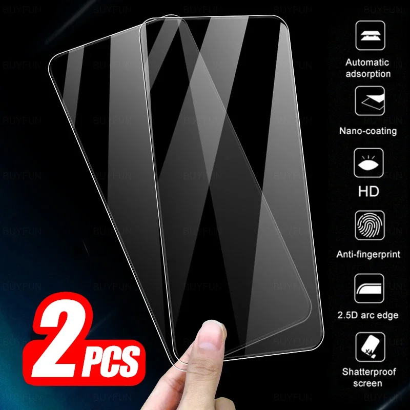 

2Pcs Tempered Glass For Xiaomi Poco X4 M4 Pro 5G NFC F4 GT C31 Poko M3 X3 F3 F2 M2 F1 X 4 F M 3 2 4G Screen Protector Cover Film
