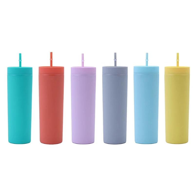 

Easy to Clean Mini Straight Drinking Cup with Double-layer Plastic 21.2cm