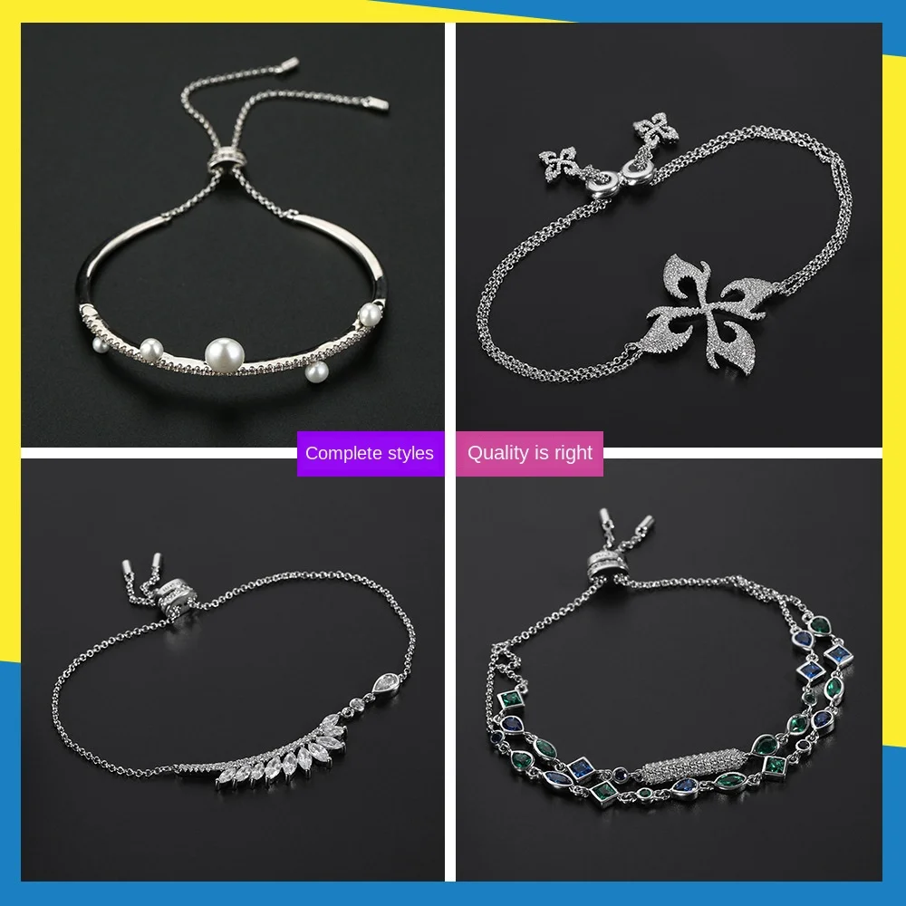

Exquisite irregular color diamond double color treasure classic magnolia bracelet female brand jewelry Sense of quality