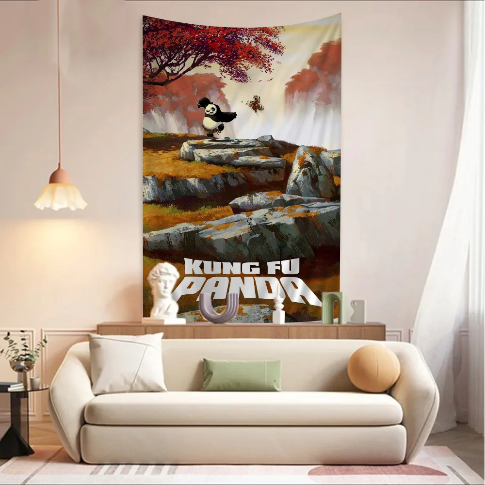 Мультяшный K-Kungfu P-Panda АНИМЕ DIY настенный гобелен гиппи цветок настенные ковры