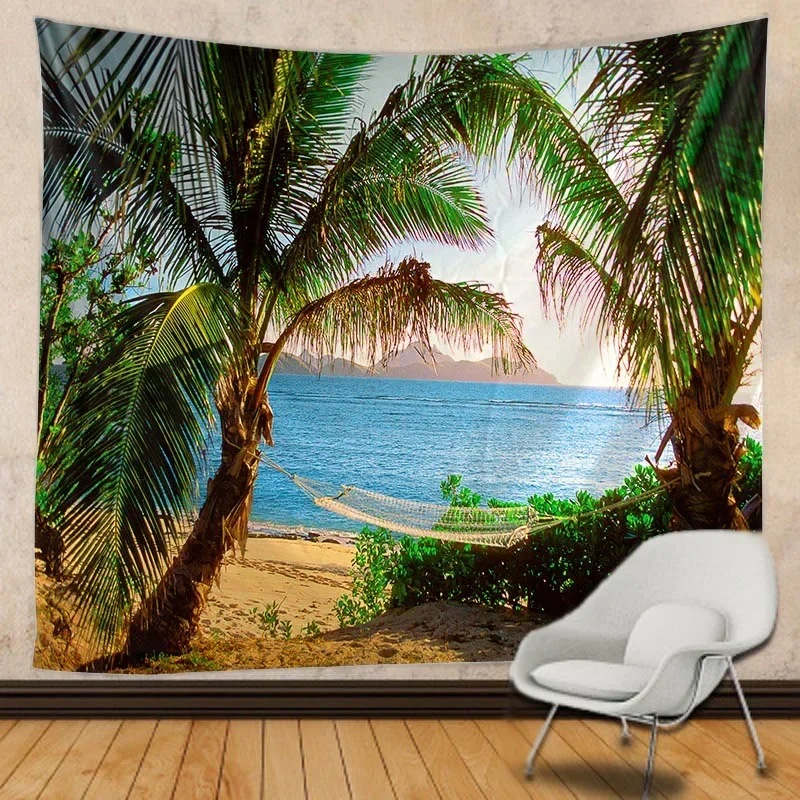 Украшение для дома с видом на пляж Гобелен Мандала хиппи богемный Декор гобелен