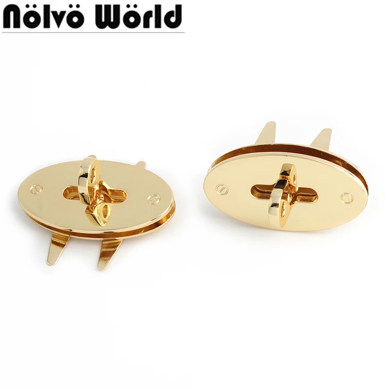 

5-30Sets 27x49x2MM Light Gold Locks Metal Clasps For Shoulder Handbag Purse Tote Button Craft DIY Accessories Bag Closure Catch