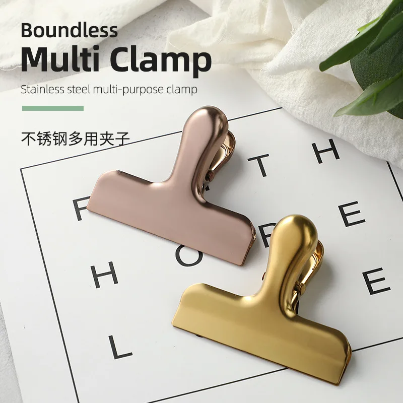 

Light Luxury Style Metal Seal Clip, Stainless Steel Dovetail Clip, Food Clip, Bill Clip, Office Folder Stationery Clip