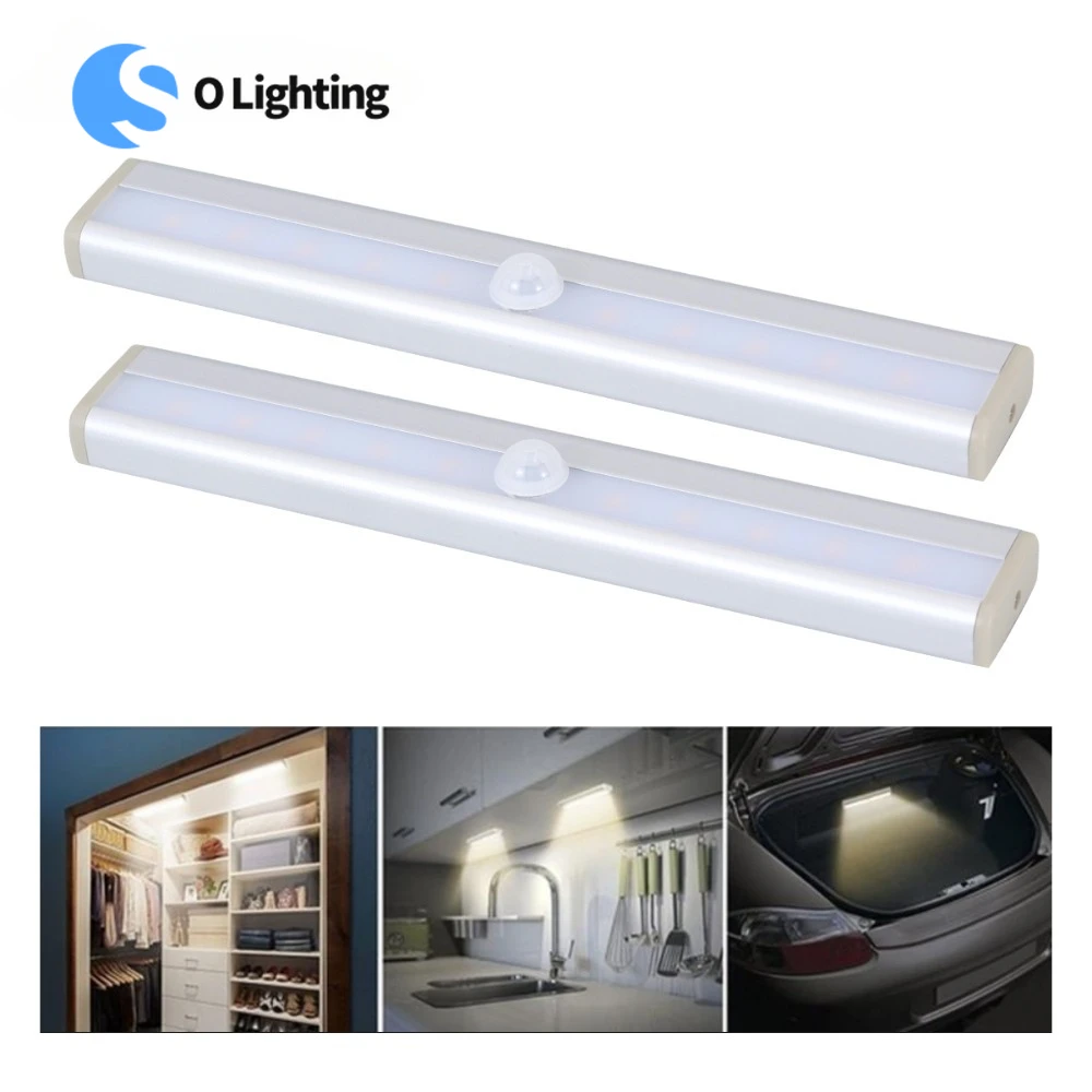 

LED Motion Sensor Light Night Light Wireless LED Under Cabinet Light for Kitchen Cabinet Bedroom Wardrobe Sensor Indoor Lighting