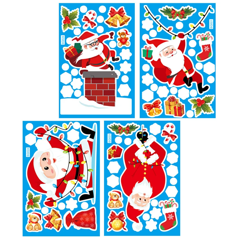 

Window Christmas Santa Stickerswall Sticker Decal Decoration Decals Shop Door Label Clings