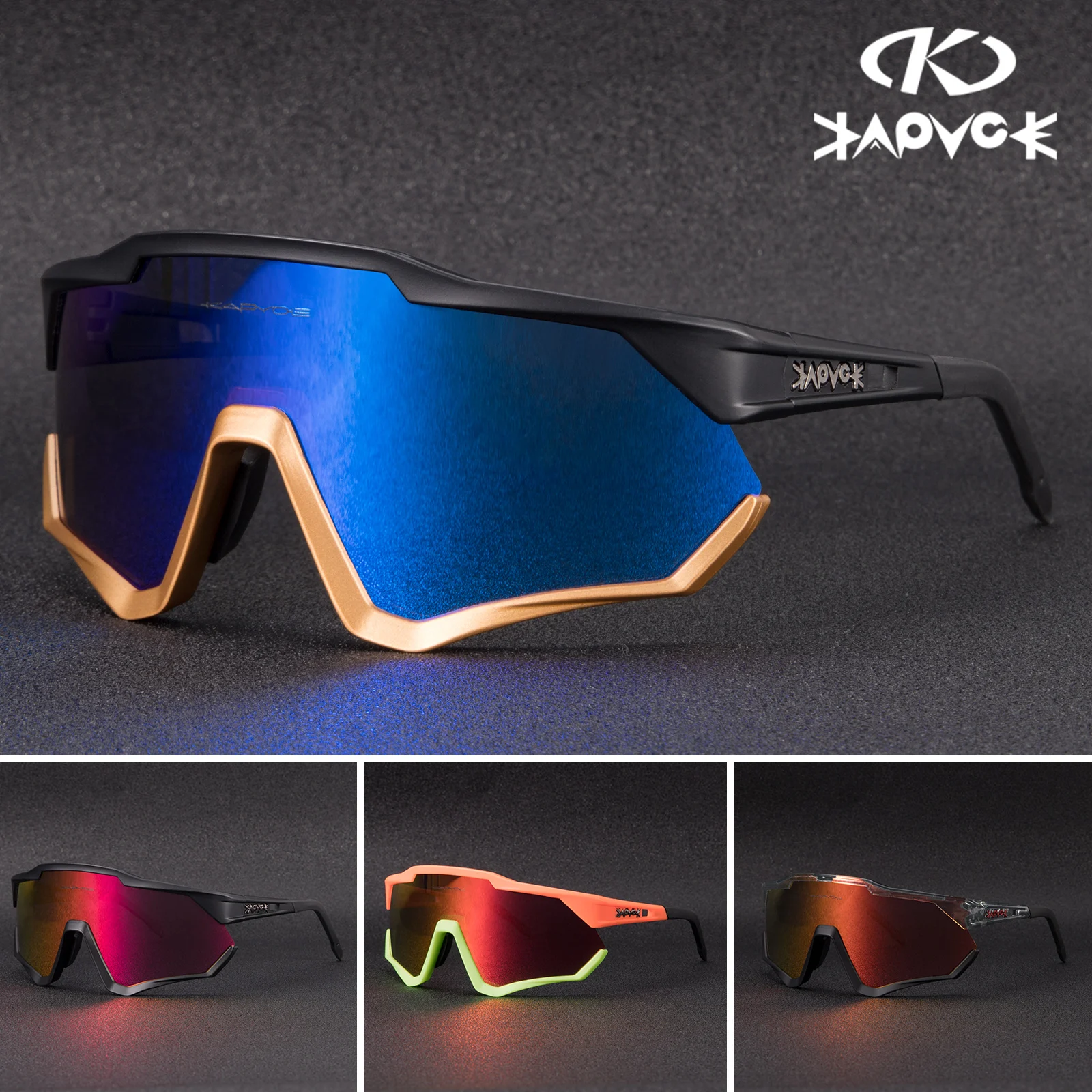 

2021 New Kavpoe Outdoor Sports Cycling Glasses Men Women Polarized Mtb Bicycle Sunglasses Mountain Road Bike Goggle Eyewear