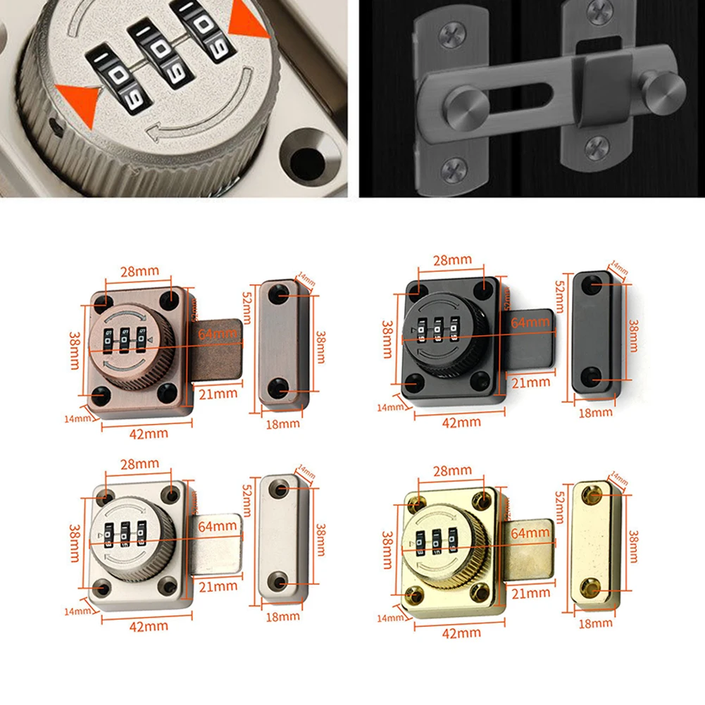 

Home Improvement Security Protection Access Control Heavy Duty Combination Sliding Bolt Lock Gate Shed Door Garage