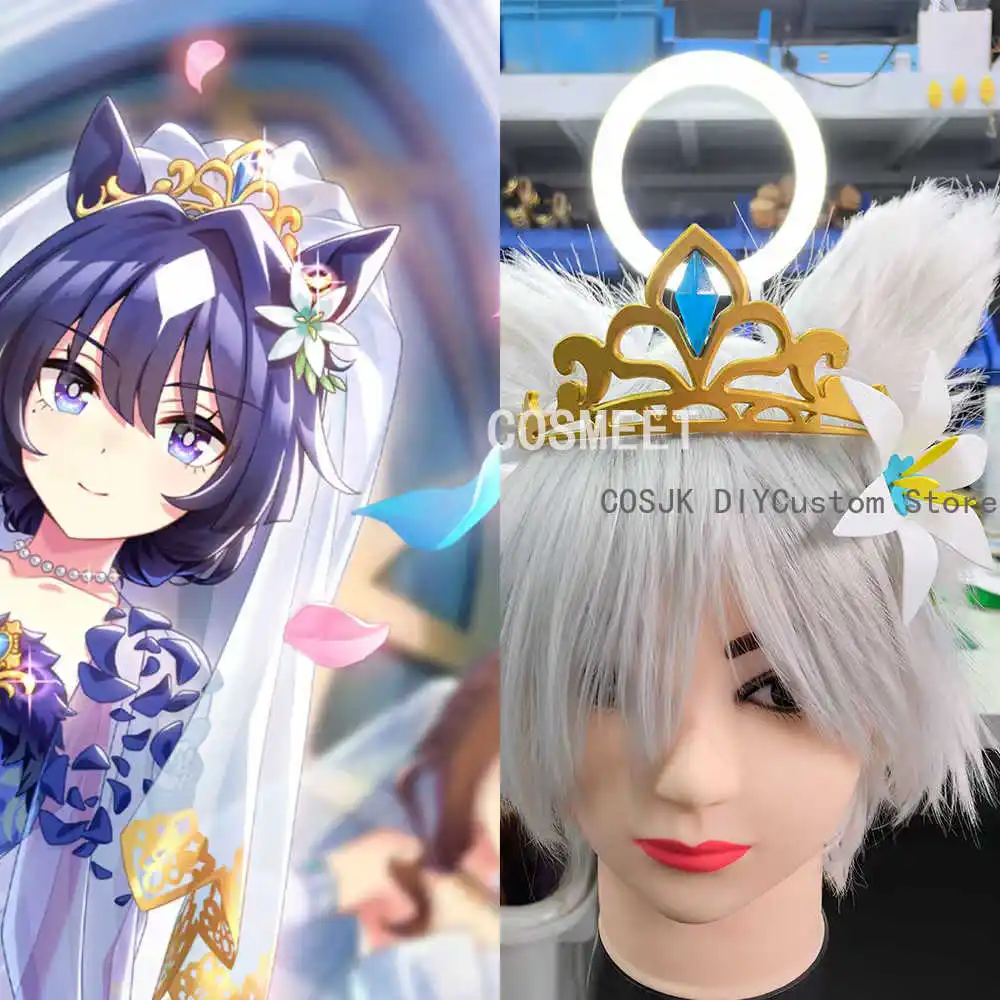 Фото Аниме Uma Musume Pretty Derby Verxina Vivlos, значок для косплея, головные уборы, серьги, Хэллоуин, карнавал, конвенция, реквизит для 3D-печати №4
