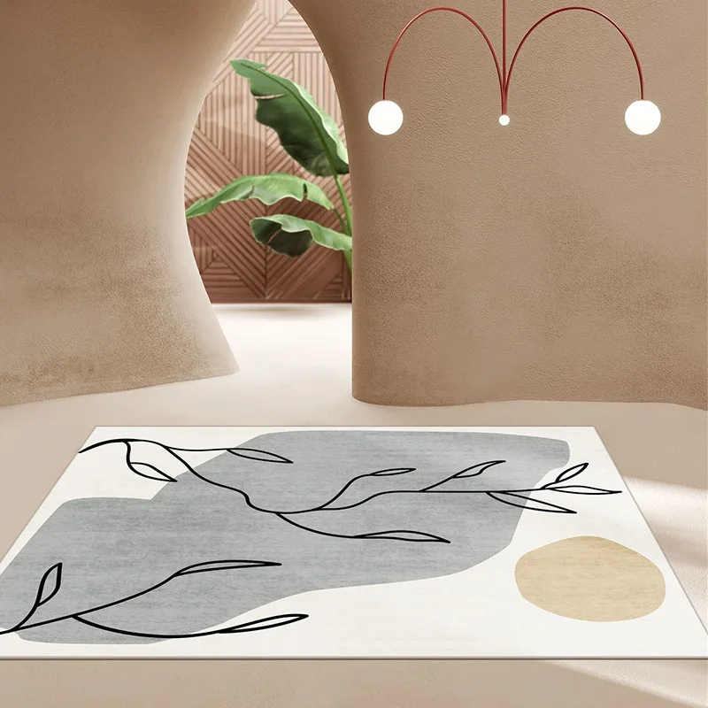 

Modern Light Luxury Carpets for Living Room Large Area Full Simple Wabi-sabi Style Coffee Table Floor Mats Bedside Non-slip Pad
