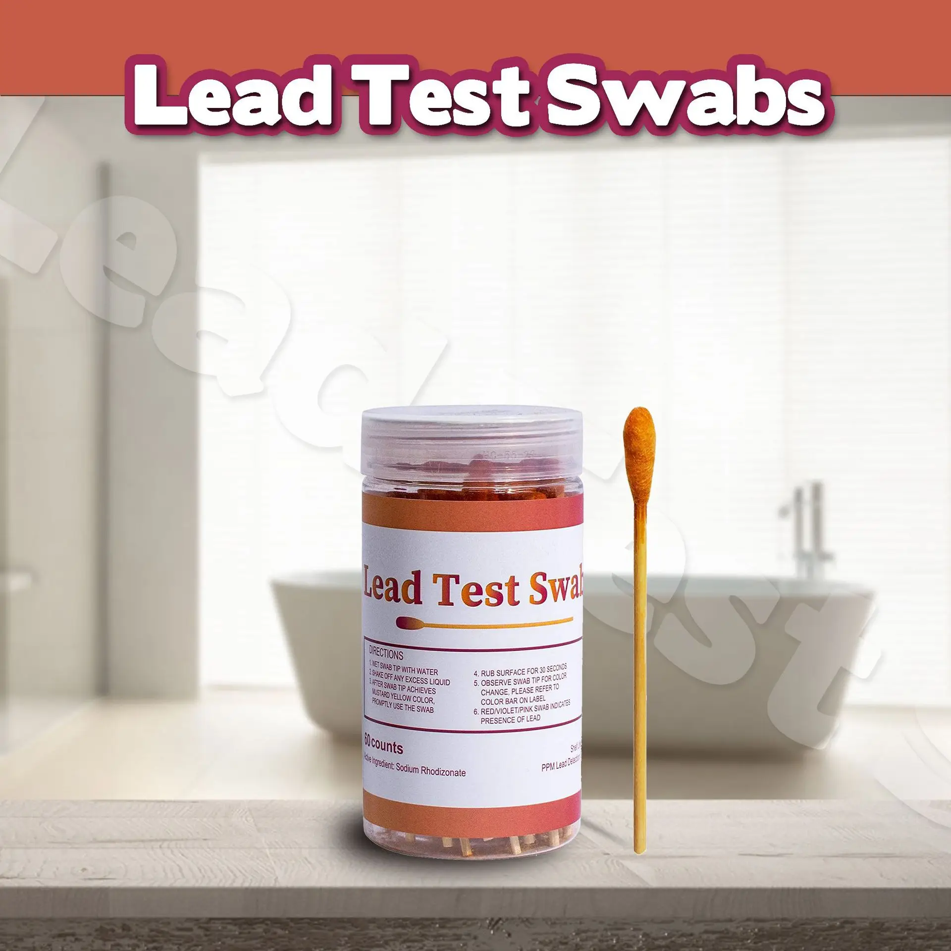 

30PCS Lead Test Kit Instant Lead Detector Accurate Nontoxic Lead Meter Cotton Swab For Paint Metal Wood Ceramics Plates