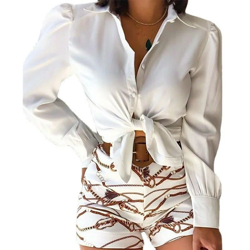 

Cutubly Short Sets 2 Two Piece Set Women Summer Crop Top T-shirt Print Shorts Suit Fashion Tracksuit Outfits Female Clothing