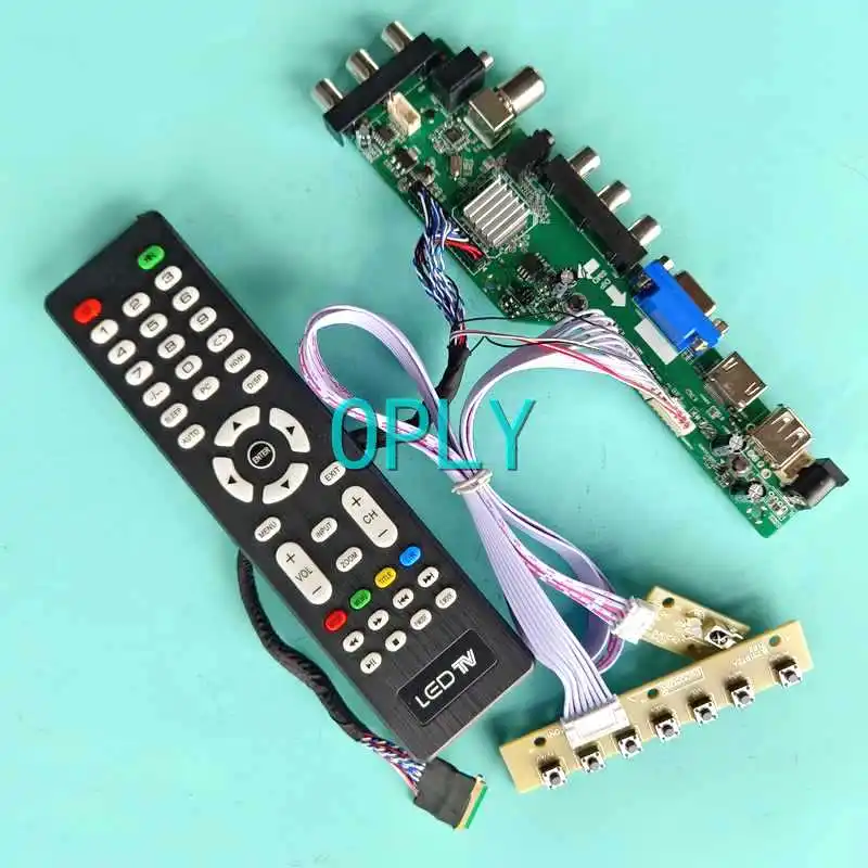 Для B140XTN03.1 B140XTN03.6 панель ноутбука DVB плата цифрового контроллера LVDS 40 Pin комплект 1366*768 USB AV RF HDMI-совместимый VGA 14"