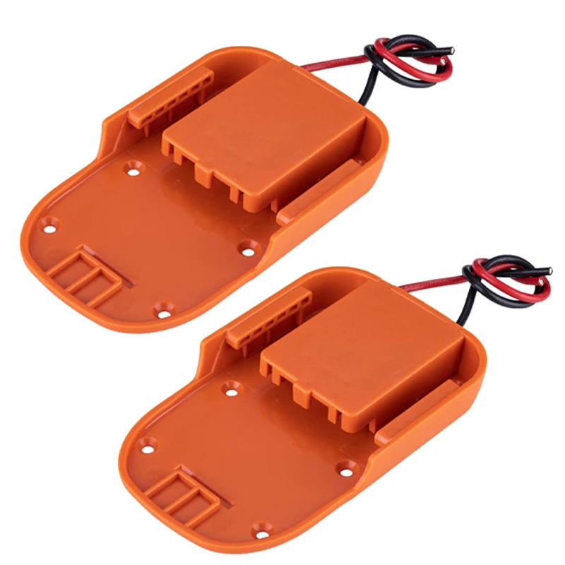 

ZWINCKY 2Pc Power Wheels Adapter for Ridgid AEG 18V Hyper Li-Ion Battery Dock Power Connector Rigid 12 Gauge Robotics
