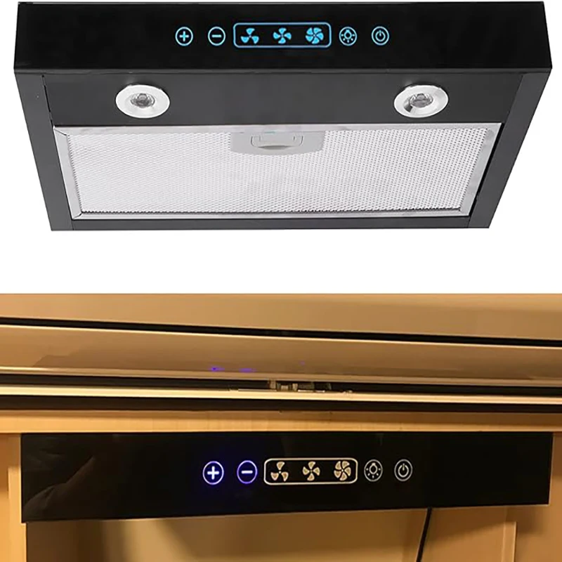 Фото Вытяжка TYTXRV для каравана без воздуховода с сенсорным экраном и двойной LED-подсветкой, 3 регулируемые скорости, для кухни автодома и яхты №1