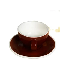 300ml colorful thick body new bone china cappuccino cups and saucersceramic coffee cup saucer