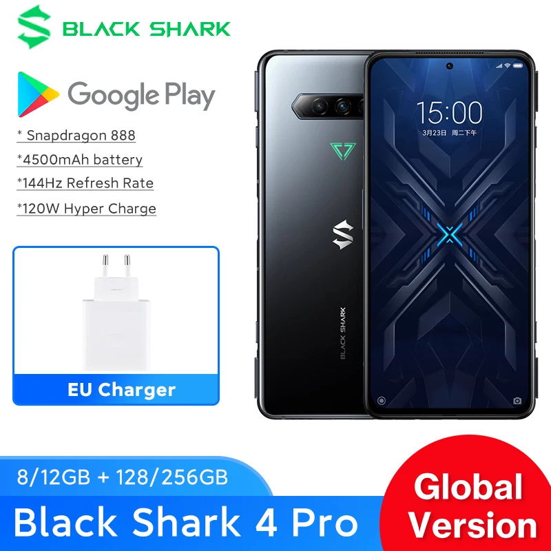 Телефон игровой Black Shark 4 Pro глобальная версия Snapdragon 888 120 Вт магнитный выдвижной
