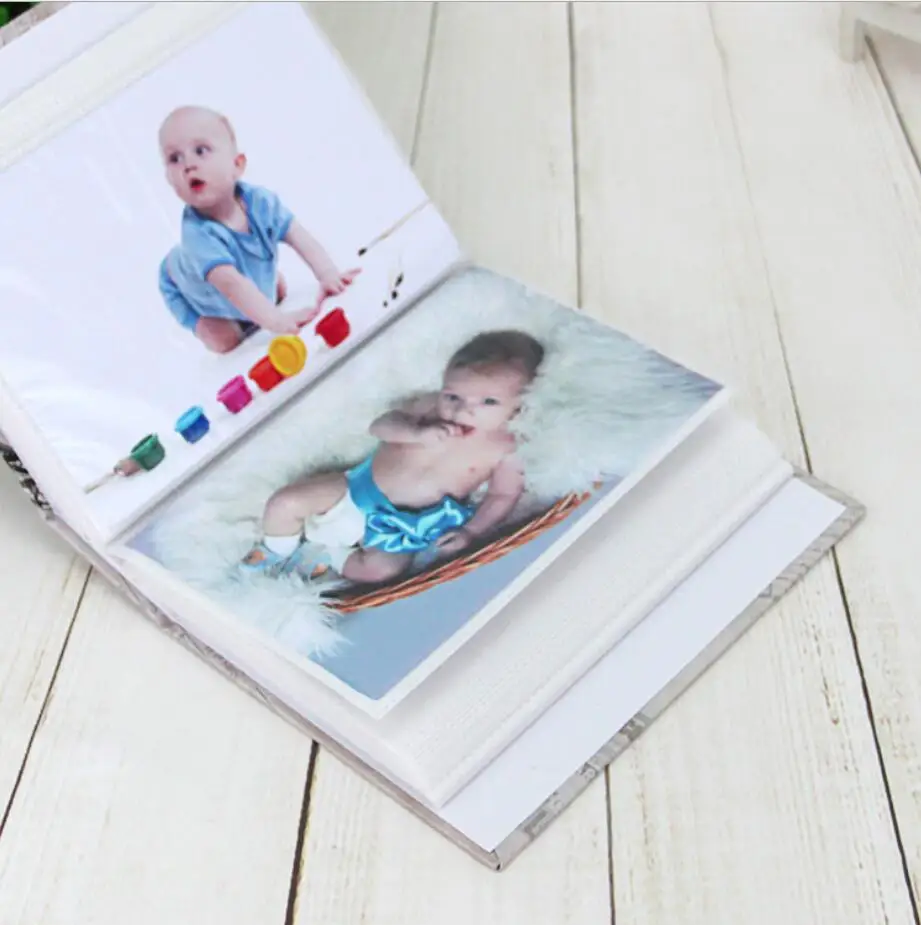 

100 карманов, 4x6 дюймов, фотоальбомы для путешествий, бумажные обложки с принтом в виде башни, винтажные Ретро альбомы