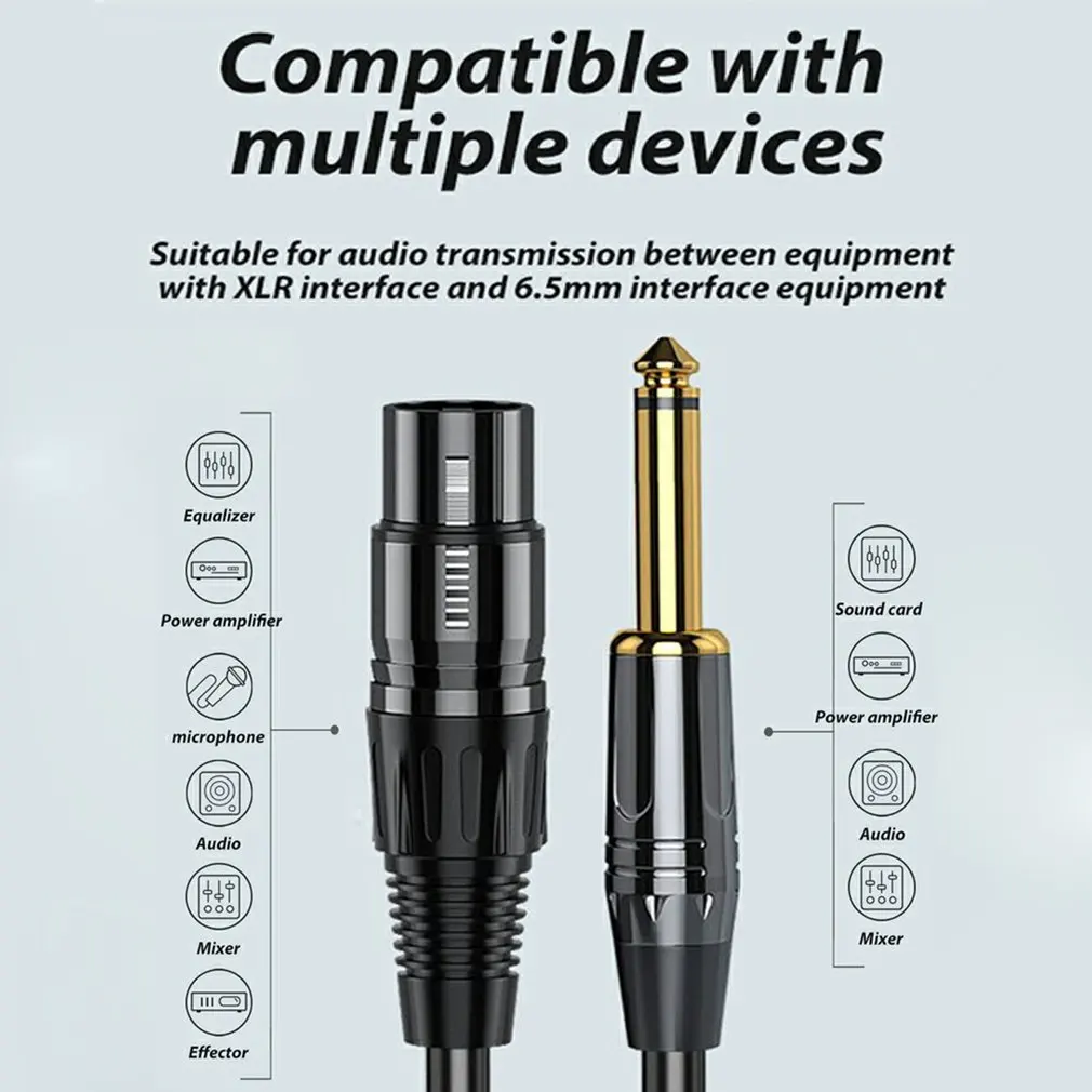 

Соединительная линия 6,3 мм для медного сердечника, металлический провод без потерь, профессиональный аудиокабель с высокой совместимостью