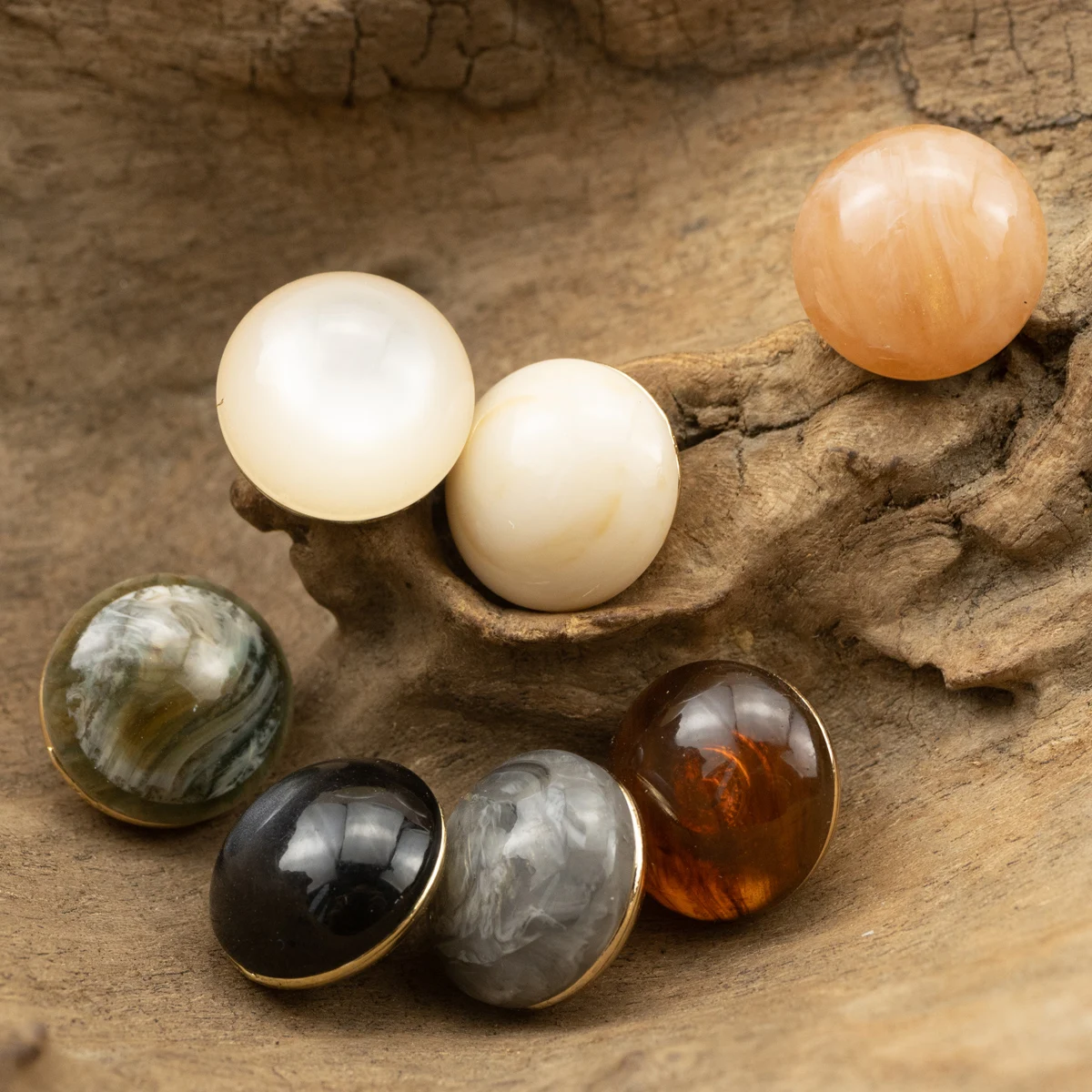 

6pcs/lot Oriental Style Cat's Eye Button Shank Decorative Galaxy Pearl Like Metal Shank For Luxury Sewing Accessories