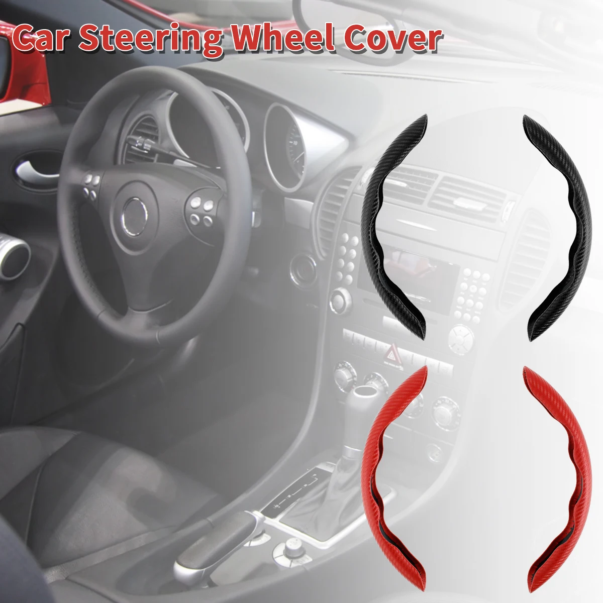 

New 2Pcs Steering Wheel Cover Universal Car Steering Wheel Cover Anti-Skid Steering Wheel Cover Comfortable Car Wheel Cover for