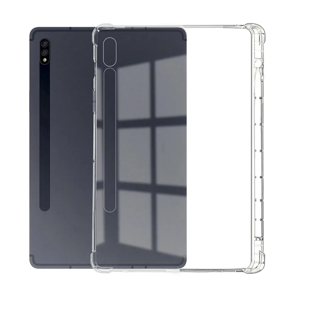 

Чехол для Samsung Galaxy Tab S7 FE 12,4 дюйма, силиконовый мягкий чехол из ТПУ, чехол с подушкой безопасности, прозрачная защита для фотоэлементов T736B