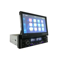 1din in dash 7inch touch panel car radio multimedia mp5 player auto retractable car strero usb