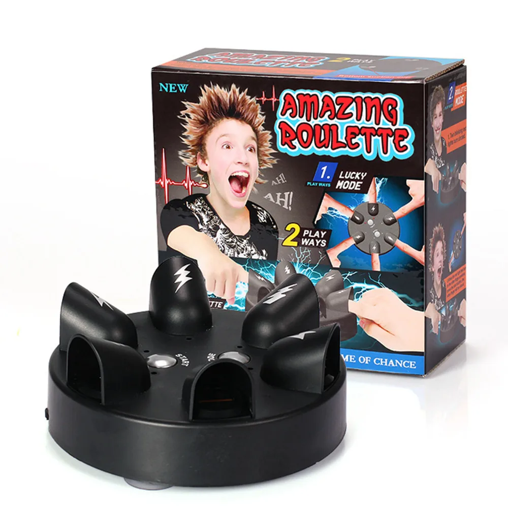 

Lie Detector Test Shock Finger Game Shocking Shot Roulette Cogs of Fate Funny Electric Amazing Chance Toy Hand Buzzer Games Kids