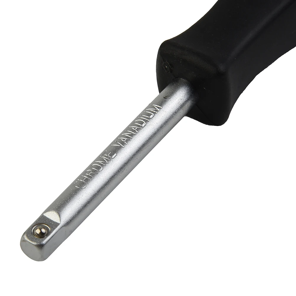 

Screwdriver Connecting Rod 6.3mm Black Bottom Hole Connection Handle Dual-purpose Square Rod Square Rubber Handle