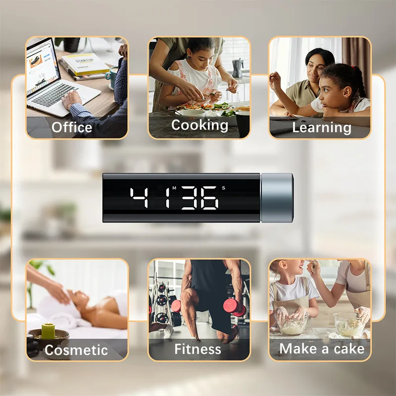 LED Counter Alarm Remind Magnetic Digital Timer Manual Electronic Countdown for Kitchen Cooking Shower Study Stopwatch |