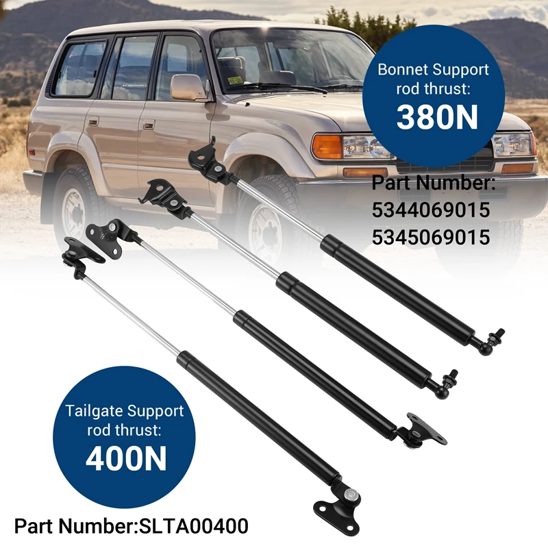 Газовые стойки багажника подъемная опора для Toyota Land Cruiser 80 серии 1990-1997 5344069015 5345069015