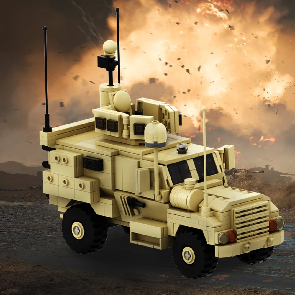 MOC Military MRAP Adults Building Blocks Army Anti Ambush Attack Vehicle Assemble Bricks Kids Educational Toys Collection