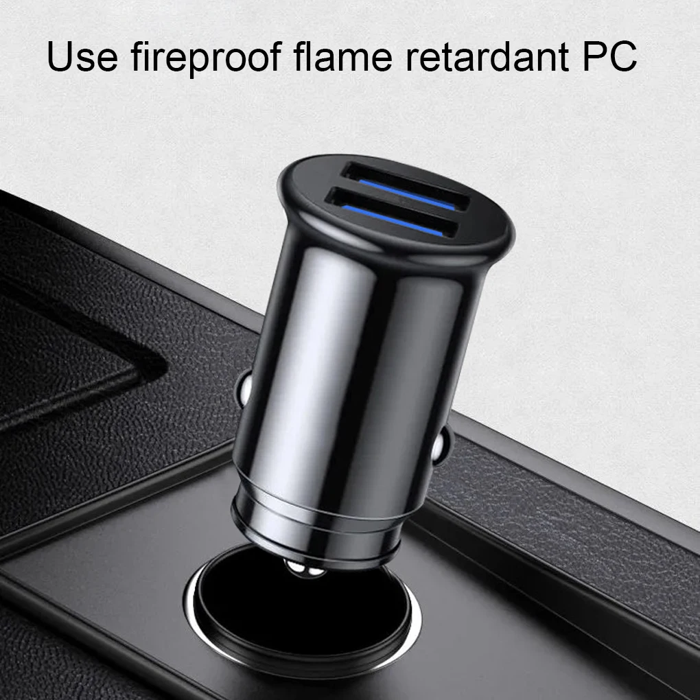 Фото Автомобильная зарядная головка, USB-Зарядка телефона, Быстрая Двойная USB-зарядка, 6 защитных систем, дистрибьютор, семейный автомобиль №1