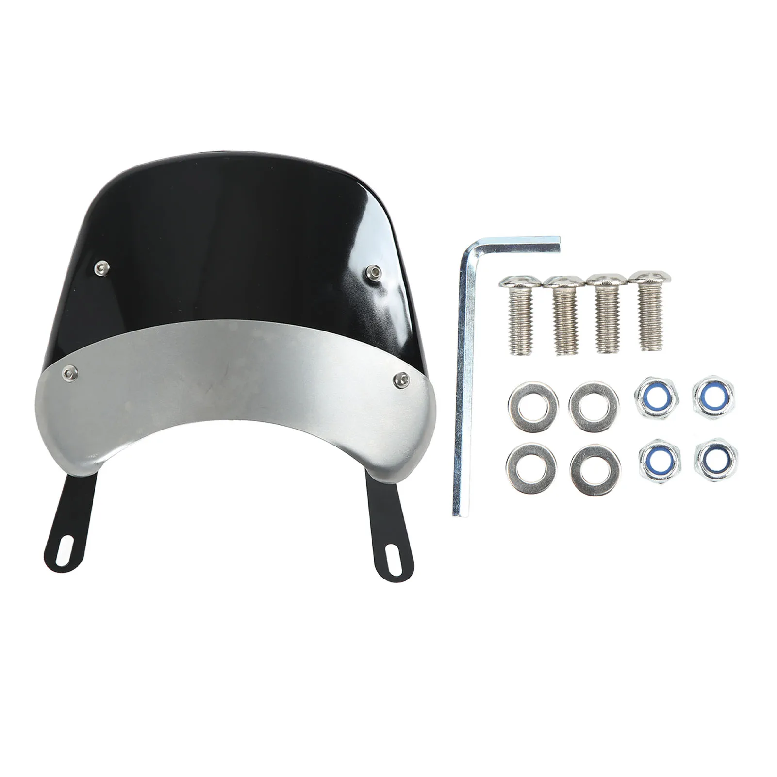 

Motorcycle Windshield Anti Crack Universal Adjustable Protective Retro Front Fairing for Motorbike